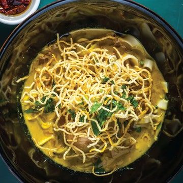 Mango Shrikhand, Stacked Enchiladas, Panna Cotta Tart, Fresh Egg Noodles, Khao Soi, Sesame Noodles, Fresh Turmeric, Coconut Chicken, Cup Noodles