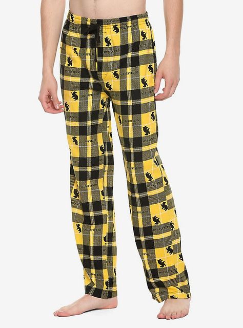 Harry Potter Hufflepuff Plaid Guys Pajama Pants, PLAID Pajama Pants Plaid, Pajamas For Teens, Pajamas Aesthetic, Be Loyal, Tartan Pants, Plaid Pajama, Harry Potter Hufflepuff, Plaid Pajama Pants, Swimsuit Collection