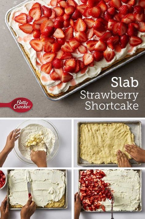 Sheetpan Strawberry Shortcake, Fresh Strawberry Shortcake Recipes, Strawberry Shortcake Sheet Cake, Strawberry Shortcake Food, Sugared Strawberries, Buckwheat Cake, Strawberry Shortcake Recipes, Shortcake Recipe, Strawberry Dessert Recipes