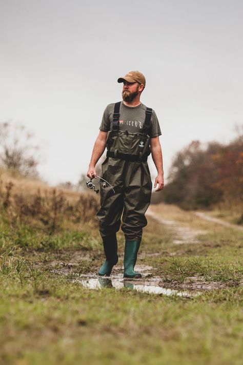 Fishing Waders, A Seal, Water Level, D Rings, Rubber Boots, Suspenders, Chest Pocket, Built In, Fishing