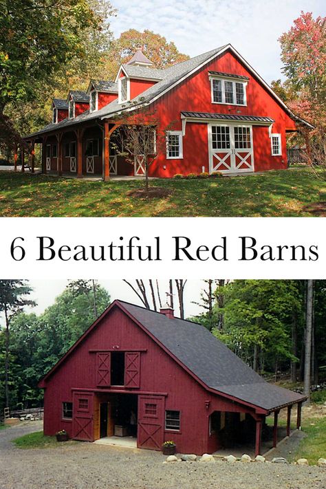 Red Barn House, Red Barn Photos, Barn Architecture, Stable Style, Red Farmhouse, Barn Houses, American Barn, Barn Pictures, Country Barns