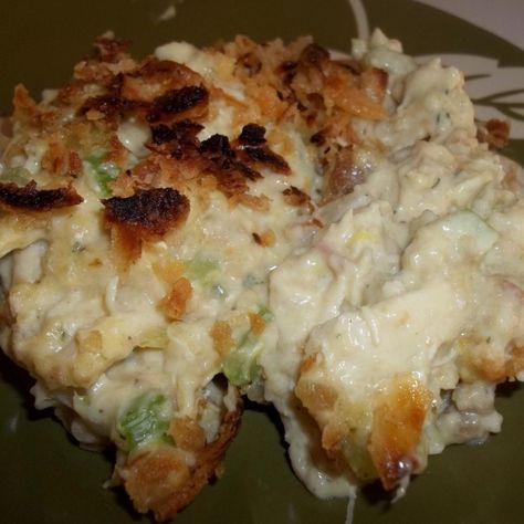 Scalloped Chicken - Delish Scalloped Chicken, Leftover Chicken Recipes Easy, Using Rotisserie Chicken, Leftover Chicken Recipes, Chicken Eating, Tasty Meat, Vegetarian Main Dishes, Dinner Entrees, Delish Recipes