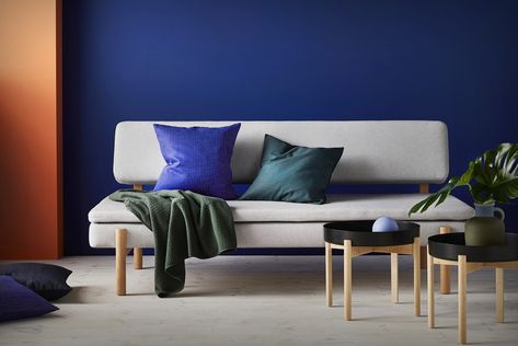 Hay There, Check this Out | Yanko Design Ypperlig Ikea, Ikea Room Ideas, Blue Living Room Sets, Square Dining Room Table, Ikea Deco, Ikea 2015, Interior Ikea, Sofa Arrangement, Sofa Bar