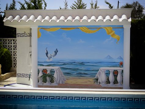 exterior Mural Poolwall Exterior Murals, Mural Art, Mural, Exterior, Frame, Home Decor, Art, Home Décor