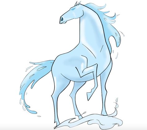 Nokk, Elsa's Water Spirit Horse from Frozen 2 Frozen Painting, Disney Horses, Frozen Drawings, Water Horse, Dreamworks Art, Frozen Frozen, Anna Und Elsa, Spirit Horse, Disney Princess Coloring Pages