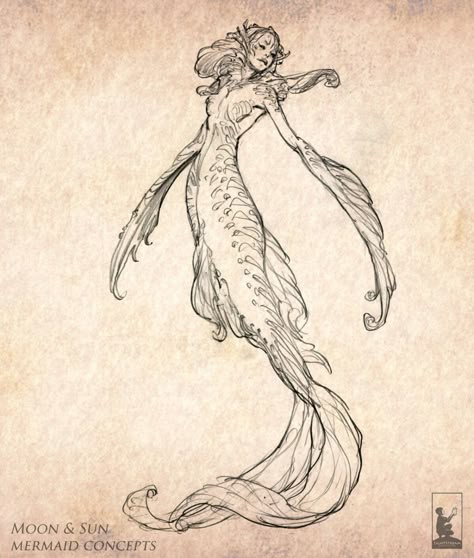 Siren Creature, Mermaids Sirens, Mermaid Drawings, Spooky Tattoos, Mermaid Tattoo, Unique Drawings, Futuristic Art, Fantasy Creatures Art, Fairytale Art