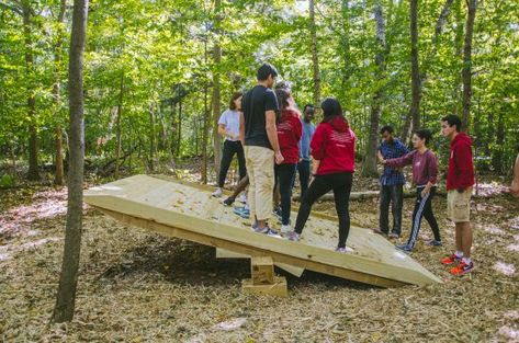 Advanced Team Building Initiatives - Low Ropes Course Low Ropes Course Ideas, Low Ropes Course, Outdoor Play Structures, Challenge Course, Farm Plans, Team Building Games, Nature School, Ropes Course, Team Challenges