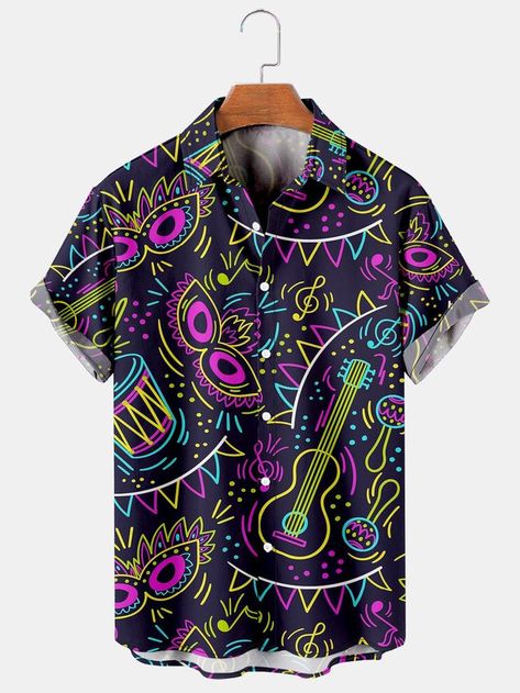 Mardi Gras Carnival Masks Music Print Casual Short Sleeve Hawaiian Shirts For Men Mardi Gras Carnival Masks Music Print Casual Short Sleeve Hawaiian Shirts For Men is Hawaiian T-Shirt made by DreamArtCanada. More related Hawaiian T-Shirt at , . Mardi Gras Carnival Masks Music Print Casual Short Sleeve Hawaiian Shirts For Men by DreamArtCanada is the perfect way to show your festive side. This unique and stylish shirt features a bright and vibrant print of carnival masks, music notes, and st... Tropical Fashion, Mardi Gras Carnival, Cool Hawaiian Shirts, Carnival Masks, Mens Hawaiian Shirts, Hawaiian Shirts, Music Print, Shirts For Men, Stylish Shirts