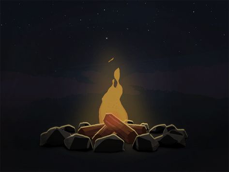 Playing with fire particles basecamp scene stars night shadow light 2d flame stone wood fire Fire Animation Gif, Campfire Gif, Campfire Aesthetic, Fire Particles, Fire Gif, Animation Drawing Sketches, Fire Graphic, Fire Animation, Line Animation