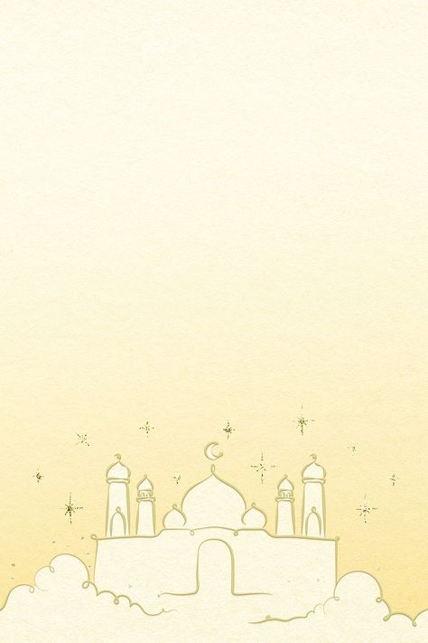 Yellow background psd with Islamic architecture | premium image by rawpixel.com / Tang Islamic Background Vector, Eid Wallpaper, Arabic Architecture, Eid Mubarak Wallpaper, Yellow Aesthetic Pastel, Background Psd, Eid Mubarak Greeting Cards, Quran Wallpaper, Ramadan Background