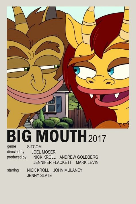 Big Mouth Poster, Minimalistic Poster, Show Movie, Series Poster, Film Posters Minimalist, Film Poster Design, Film Posters Vintage, Movie Poster Wall, Minimal Poster