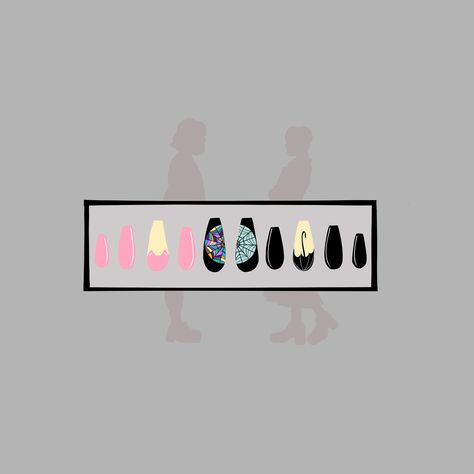 Wednesday And Enid Nail Art, Wednesday And Enid Nails, Enid Nails, Wednesday Nails, Wednesday And Enid, Black Window, Netflix Series, Nails Ideas, Nails Nails