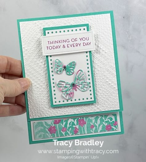 Stampin' Up! Dashing Designs 3D Embossing Folder - Stamping With Tracy Sketched Butterfly, Sketched Butterflies, Embossing Folder Cards, Watercolor Wings, Love Butterflies, Dsp Cards, Birthday Cards For Women, Paper Butterflies, New Catalogue