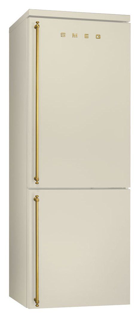 Gold Fridge, Display Refrigerator, Vintage Fridge, White Fridges, Smeg Fridge, Fridge Top, Kitchen Fridges, Aesthetic Kitchen, Bathroom Tile Designs