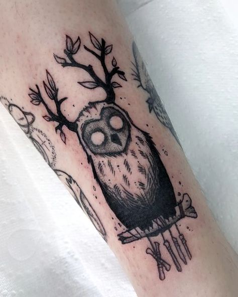 Friday 13th Tattoo, Owl Skull Tattoos, Dark Souls Tattoo, Owl Skull, Soul Tattoo, Friday 13th, Raven Tattoo, Tattoo Apprentice, First Friday