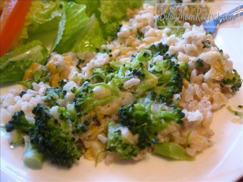 Recipes With Brown Rice, Cheesy Brown Rice, Rice And Broccoli Casserole, Soup Base Recipe, Broccoli Healthy, Healthy Brown Rice, Rice And Broccoli, Rice Broccoli, Busy Mom Recipes