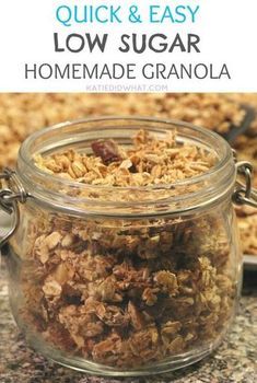 Healthy Homemade Granola Low Calorie, Keto Homemade Granola, Heart Healthy Granola Recipe, Low Carb Granola Recipe With Oats, Ww Granola Recipe, Healthy Granola Recipe Low Sugar, Low Fat Granola Recipe, Low Calorie Granola Recipe, Homemade Granola Recipes