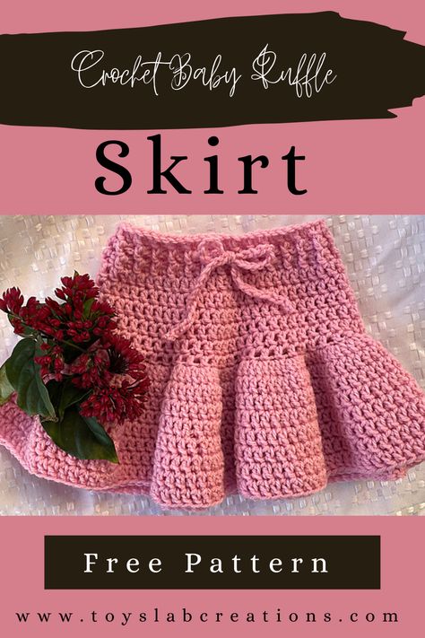 Crocheted Dresses, Crochet Tutu, Crochet Skirt Pattern, Crochet Ruffle, Crochet Toddler, Crochet Skirts, Crochet Design Pattern, Crochet Things, Crochet Girls