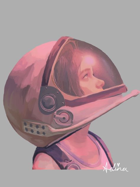 a portrait drawing of ellie williams in an astronaut helmet Tlou Fanart, Last Of Us Art, Tlou Art, Ellie Williams, Beauty Art Drawings, Arte Sketchbook, Last Of Us, Art Block, Art Reference Photos