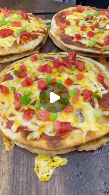 Luke Brown on Instagram: "Mexican Pizzas are easy to make and so good! 

INGREDIENTS 
1 lb of ground beef 
1 chopped onion
1/2 tsp salt and pepper 
2 tsp chili powder
1 tsp each cumin and dried cilantro 
1/4 tsp cayenne 
1 TBSP minced garlic
Small Fajita size flour tortillas 
1 can refried beans 
Taco Sauce 
2 cups of shredded cheese 
Diced tomatoes 
Chopped green onions 
Vegetable oil 

INSTRUCTIONS 
Brown ground beef in a large skillet over medium high heat. Add a chopped onion. Once beef is fully cooked drain any extra grease. 

Season with salt, pepper, chili powder, cumin, dried cilantro, and cayenne. Add minced garlic and stir. 

While the beef is cooking lightly fry flour tortillas in a separate skillet. Add just enough vegetable oil to cover the bottom of the skillet. Fry tortillas Pizza On Soft Taco Shell, Taco Bell Meximelt, Mexican Pizza Taco Bell Copycat, Mexican Pizza Taco Bell, Taco Bell Pizza, Mexican Pizzas, Taco Bell Mexican Pizza, Recipes With Flour Tortillas, Mexican Menu