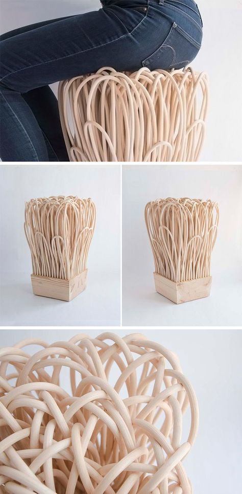 Eco Furniture Design, Sustainable Chair Design, Nature Inspired Furniture Design, Eco Friendly Furniture Ideas, Creative Product Design Ideas, Eco Design Product, Hemp Furniture, Sustainable Design Product, Rattan Aesthetic