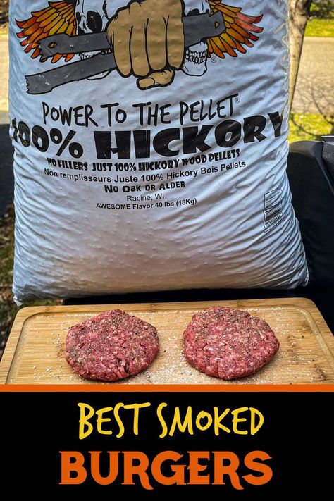 Smoker Meat Recipes, Smoked Hamburgers, Grilling Burgers, Delicious Burger Recipes, Smoked Burgers, Cheeseburger Recipe, Burger Seasoning, Bbq Burgers, Pellet Grill Recipes