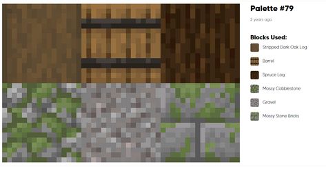 Spruce Block Palette Minecraft, Minecraft Spruce Block Palette, Spruce Pallet Minecraft, Minecraft Block Palette Spruce, Spruce Block Pallet Minecraft, Minecraft Overgrown, Minecraft Pallets, Block Pallets, Aesthetic Buildings