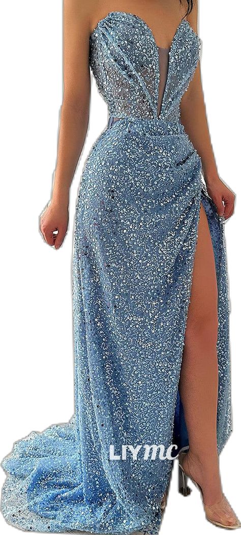 Sea Prom Dress, Light Blue Sparkly Dress, Under The Sea Prom, Blue Sparkly Dress, Sleeveless Prom Dress, Sparkly Prom Dress, Prom Dresses Sleeveless, Under The Sea, Prom Dress