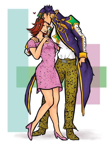 Jotaro And His Wife, Jojo Drawing, Jotaro And Kakyoin, Jojo's Bizarre Adventure Characters, Kujo Jotaro, Jojo Videos, Jjba Art, Peter Griffin, Adventure Anime