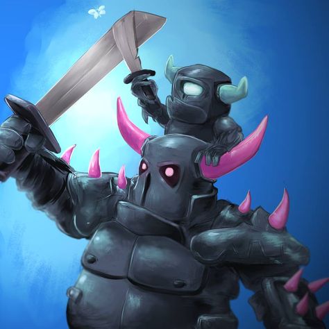 Pekka Y Mini Pekka by Widoodles on DeviantArt Wallpaper Coc, Clash Royale Drawings, Mini Pekka, Clas Of Clan, Clash Royale Personajes, Clash Royale Wallpaper, Clash Royale Deck, Clash Of Clans Hack, Clash Of Clans Free