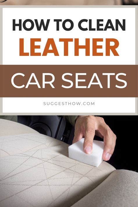 Keeping leather car seats clean might seem like a hard job. But it can be a lot easier if you know what to use and the best way to clean leather car seats. Here are the DIY tips for how to deep clean leather car seats easily. #cleaning #homehacks #DIY #cleaningtips Car Leather Cleaner Diy, How To Clean Car Leather Seats, How To Clean Leather Car Seats, Leather Car Seat Cleaner, Clean Leather Car Seats, Leather Cleaner Diy, Clean Leather Seats, Car Leather Cleaner, Cleaning Leather Car Seats