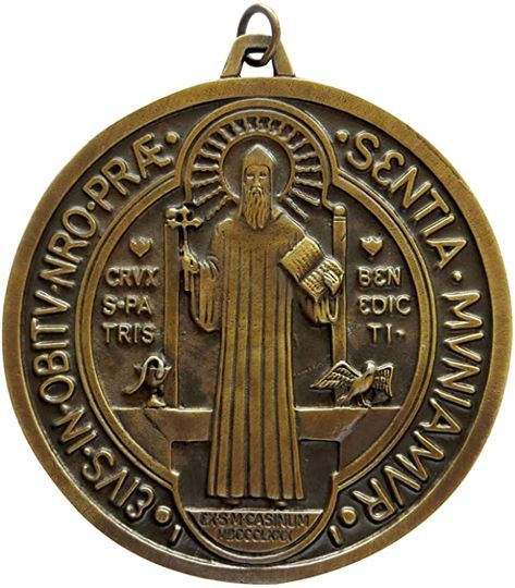 Saint Benedict Medal, St Benedict Cross, Wedding Lasso, St Benedict Medal, Fish Symbol, Benedict Medal, Mexico Style, Cross Wall Decor, Saint Benedict