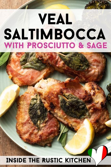 Veal Saltimbocca Prosciutto, Veal Saltimbocca Recipe, Aperitivo Party, Veal Cutlet Recipes, Veal Dishes, Chicken Saltimbocca Recipe, Veal Saltimbocca, Saltimbocca Recipe, Spicy Meatball