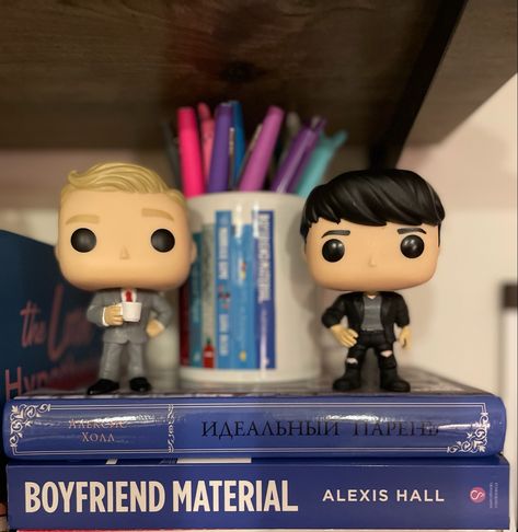 Lucien And Oliver Boyfriend Material, Luc And Oliver, Alexis Hall, Book Couples, Custom Funko Pop, Custom Funko, Husband Material, Funko Pops, Favorite Authors