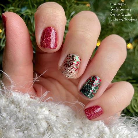 Holiday Nail Colors, Holiday Nails Easy, Festive Holiday Nails, Christmas Nail Colors, Fun Manicure, Opi Gel Nails, Cherry Blossom Nails, Cute Nail Colors, Nail Color Combos