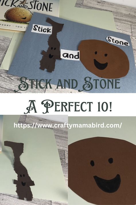 Quick and easy craft to go along with "Stick and Stone" Stick And Stone Activities, Stick And Stone Book Activities, Dolly Parton Imagination Library, Story To Read, Friends Playing, Helping Each Other, Quick And Easy Crafts, Mama Bird, Rainbow Crafts