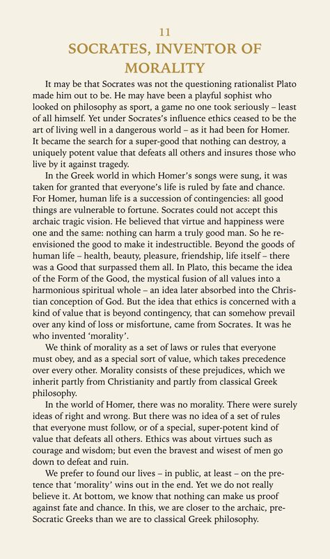 “SOCRATES, INVENTOR OF MORALITY” ~ Excerpt from Straw Dogs, by John Gray Literature Notes, Podcast Content, English Literature Notes, Story Prompt, Greek Philosophy, Moral Philosophy, John Gray, Poetry Inspiration, Story Prompts