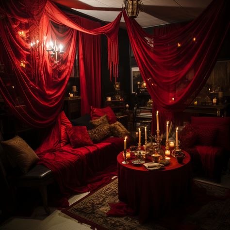 Modern Chinese Home, Gothic Living Room, Chinese Home, Gothic Bedroom, Dark Home Decor, Goth Home Decor, Bedroom Red, Red Rooms, Dream Room Inspiration