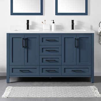 42 Vanity, 60 Vanity, 72 Vanity, Blue Bathroom Vanity, Blue Vanity, Solid Wood Cabinets, Sink Vanity, Boys Bathroom, Blue Bathroom