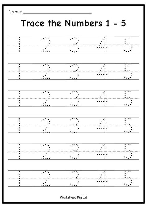 This tracing worksheets features numbers 1 to 50. Easy way to learn writing numbers and formation by tracing for young learners in homeschool, kindergarten, primary school. 1 PDF download (10 pages - A4 size) Print the worksheets in black and white. Laminate for lasting use. Thank you for visiting Worksheet Digital. Alphabet Writing Worksheets, Handwriting Numbers, Worksheet Kindergarten, Pre K Worksheets, Worksheets For Preschool, Kindergarten Printables, Worksheets Preschool, Spring Preschool, Alphabet Writing