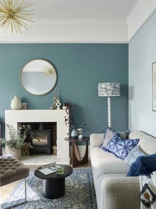 Trending Colours: The shades that will shape how you decorate in 2024 | Dulux Dulux Sea Urchin, Dulux Lounge Colours, Dulux Quintessential Blue, Stonewashed Blue Dulux Paint, Dulux Teal Voyage, Nordic Sky Dulux Paint, Dulux Nordic Sky, Teal Voyage Dulux Paint, Dulux Stonewashed Blue