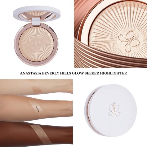 Anastasia Beverly Hills just released a preview of their new Glow Seeker Highlighter for the 2023 Holiday season. The highlighter provides a multi-dimensional glow and is part of their upcoming holiday collection. The post Sneak Peek! Anastasia Beverly Hills Glow Seeker Highlighter appeared first on BeautyVelle | Makeup News. Anastasia Beverly Hills Highlighter, 2024 Makeup, Makeup News, Sephora Beauty, Latest Makeup, Beauty Bay, Winter 2023, Champagne Gold, Ulta Beauty