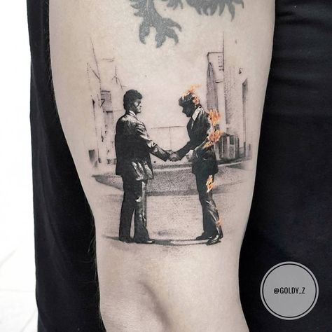 Tattoo Album Cover, Country Music Tattoos, Music Tattoo Ideas, Here Tattoo, Pink Floyd Tattoo, Black And Grey Tattoos For Men, Harry Tattoos, Black And Grey Tattoos Sleeve, Full Sleeve Tattoo Design