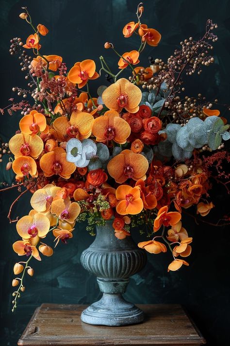 #flowers #orchids #orchids #bouquet #vase #orange #luxury #floral #floristry Bouquet In Vase, Orange Bouquet, Luxury Bouquet, Orange Orchid, Orange Bouquets, Symbol Of Love, Beautiful Decoration, Love Symbols, Good Mood