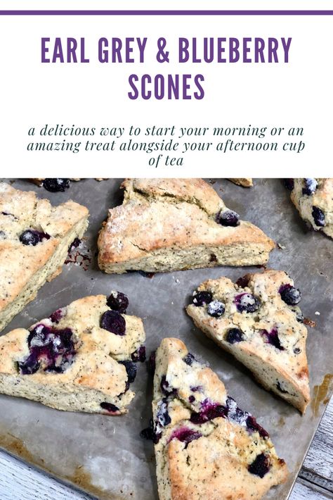 Earl Grey Blueberry Cookies, Earl Grey Blackberry Scones, Earl Gray Scones, Earl Grey Scones Recipe, Blueberry Earl Grey, Earl Grey Scones, Tea Party Sandwiches Recipes, Cabo Travel, Berry Scones