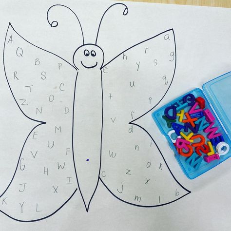 Lew Crew School / Nora Lewis on Instagram: “Reusing our butterfly pattern/fine motor #butcherpaperactivity from yesterday and turning it into a letter activity for today! I wrote the…” A Letter Activity, Paper Activities, Letter Activity, Preschool Spring, Spring Preschool, Letter Activities, Butcher Paper, Butterfly Pattern, Lesson Plan