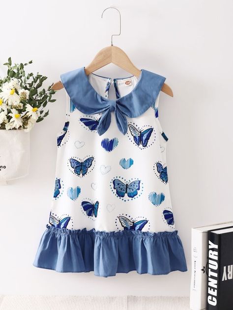 Baby Girl Frocks Princesses, Embroidery Baby Dress, Baby Dress Embroidery, Cotton Frocks For Kids, Frocks For Kids, Projek Menjahit, Baby Summer Dresses, Girls Dresses Diy