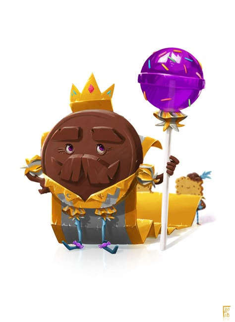 Candy People, Candy King, Character Design Challenge, Candy Art, 3d Drawings, Design Challenge, Character Design Animation, Print Artist, Design Challenges