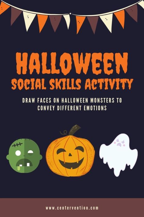 Halloween Social Skills Activities, Thanksgiving Social Emotional Activities, Halloween Social Emotional Activities, Halloween Lesson Plans, Special Education Behavior, Emotional Learning Activities, Coping Skills Activities, Social And Emotional Learning, Halloween Lesson