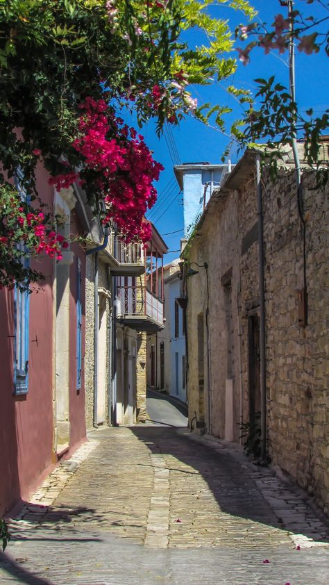 Village Street, Traditional Houses, Limassol, City Streets, Fantasy Books, Cyprus, Architecture House, The Neighbourhood, Wonder